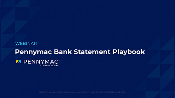 Pennymac Bank Statement Playbook