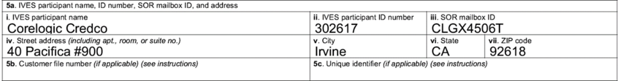 CoreLogic 4506-C Example